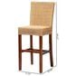 Baxton Studio Racquel Bar Stool in Natural and Walnut Brown, , large