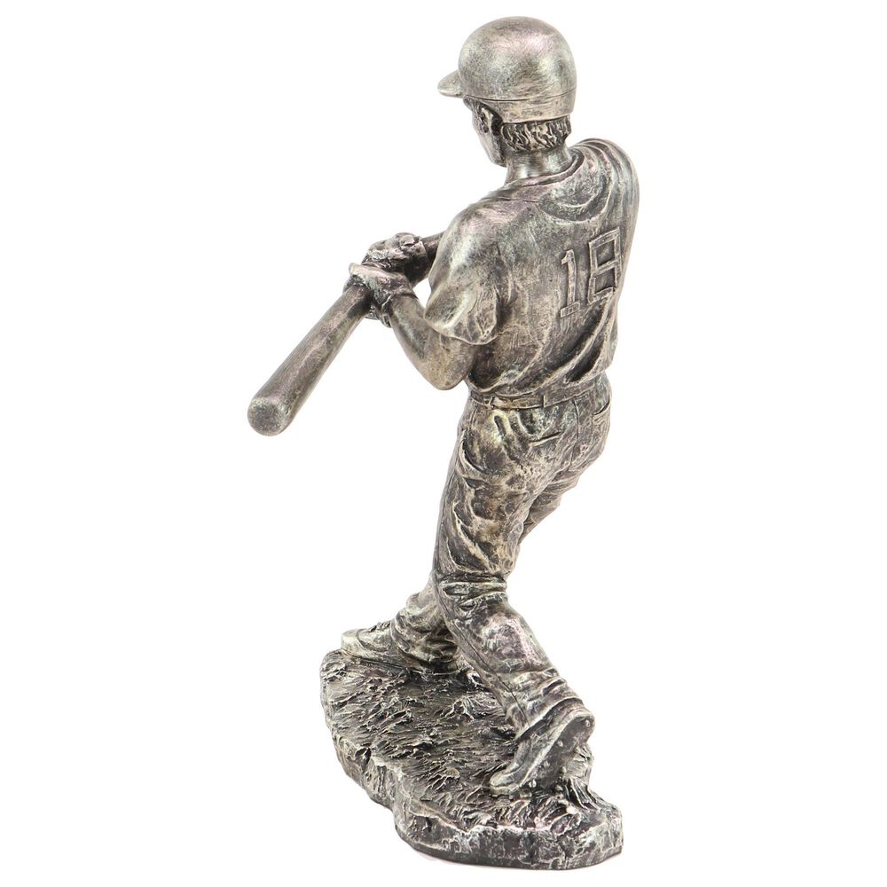 Maple and Jade Baseball Player Sculpture in Silver, , large