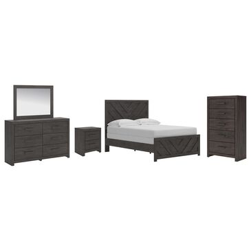 Ashley Prendonea 5-Piece Full Bedroom Set in Dark Charcoal, , large