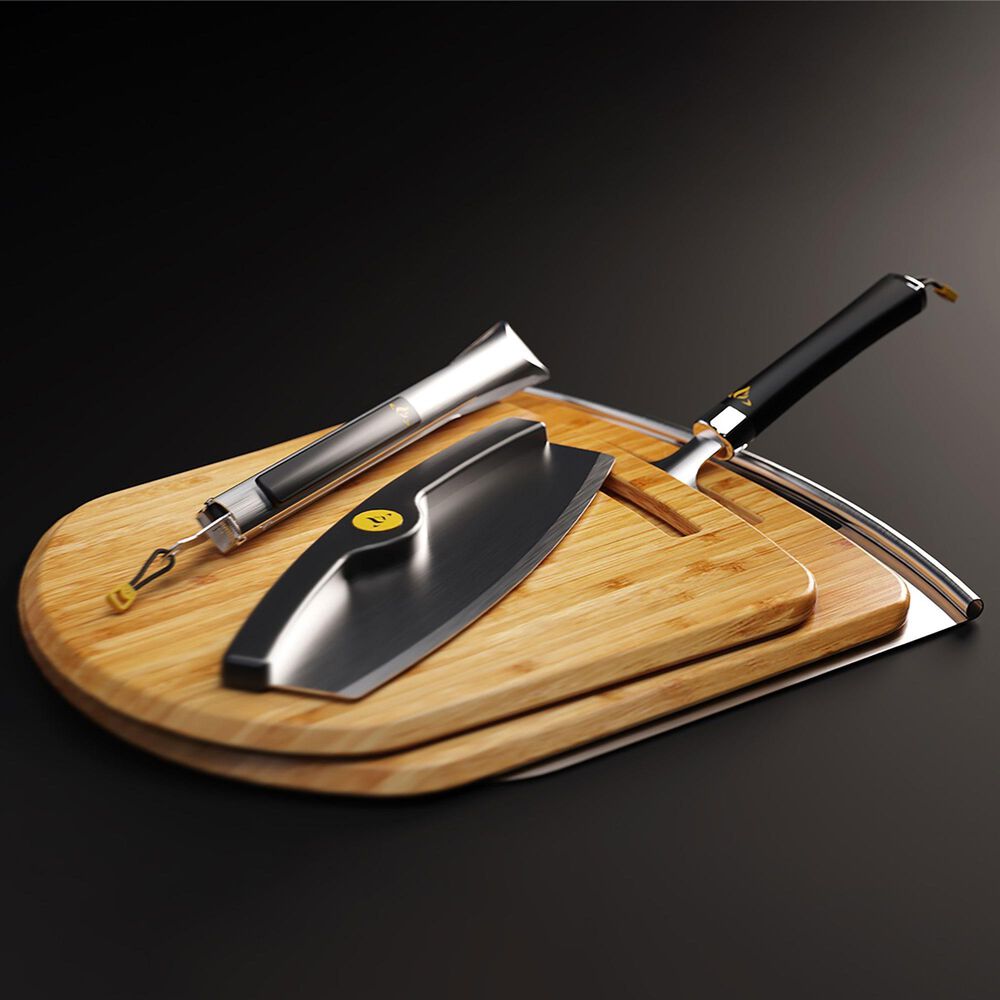 Halo Versa 16 6-Piece Cook and Serve Pizza Kit in Stainless Steel, , large