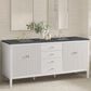 James Martin Vanities Myrrin 72" Double Vanity in Bright White with 3 cm Parisien Bleu Quartz Top, , large
