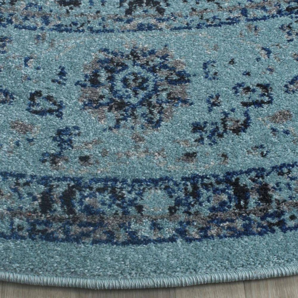 Safavieh Evoke EVK220E 3&#39; Round Light Blue Area Rug, , large