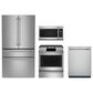 Cafe 4pc Kitchen Package with Refrigerator, Range, Microwave, and Dishwasher in Stainless Steel, , large