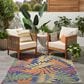 Nourison Aloha ALH18 3"6" x 5"6" Navy and Multicolor Indoor/Outdoor Area Rug, , large