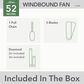 Hunter Windbound 52" Outdoor Ceiling Fan in Matte Black, , large