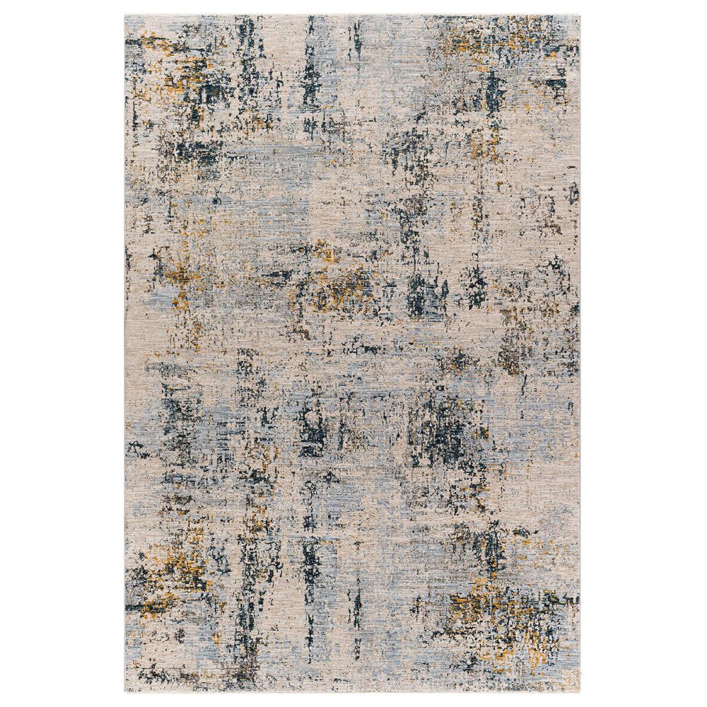 Surya Laila 6"7" Round Teal, Saffron, Sage, Gray and Cream Area Rug, , large