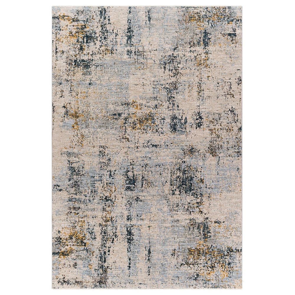 Surya Laila 6"7" Round Teal, Saffron, Sage, Gray and Cream Area Rug, , large