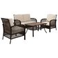 Crosley Furniture Tribeca 4-Piece Outdoor Conversation Set in Sand and Brown, , large