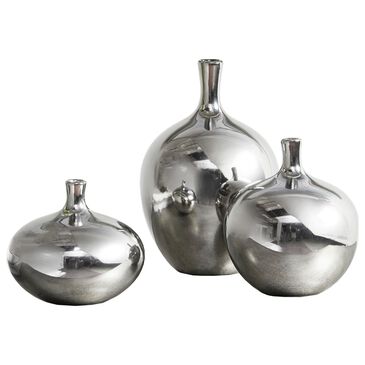 Hampton Park Ansen 3-Piece Vase Set in Silver, , large