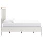Ashley Linnocreek Full Panel Bed in White and Warm Brown, , large