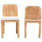 Baxton Studio Zariah Side Chair in Natural Brown (Set of 2), , large