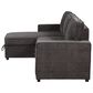 Modern Market Stationary Sleeper Sofa Chaise in Dark Grey, , large