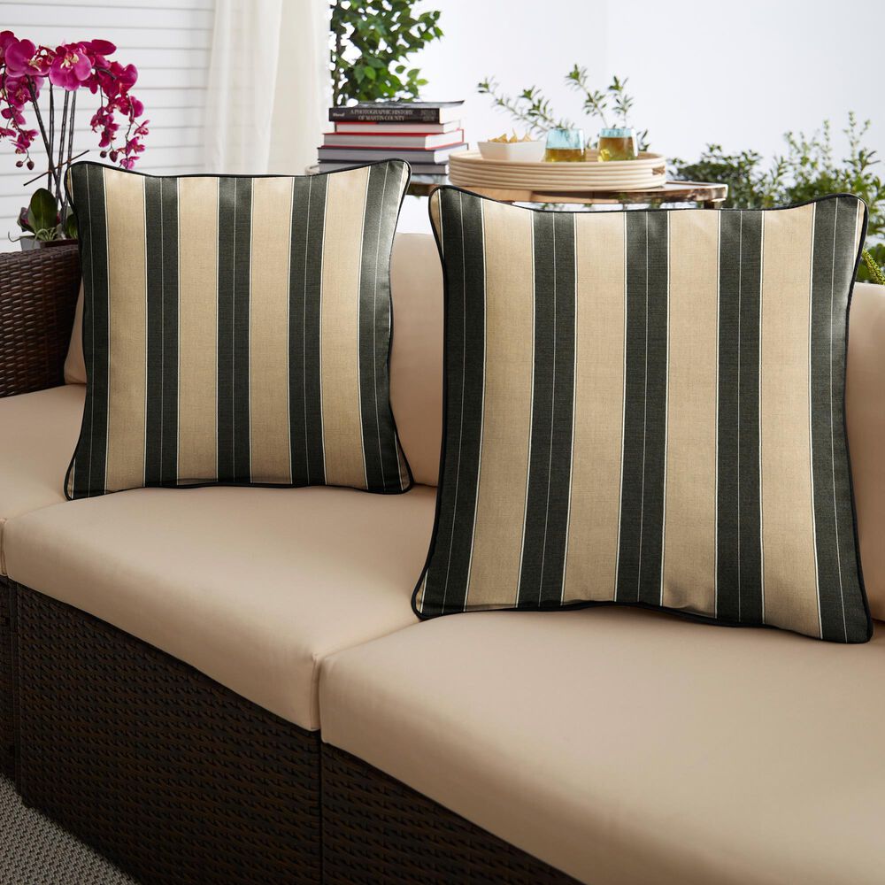 Sorra Home Sunbrella 20" Pillow in Berenson Tuxedo (Set of 2), , large