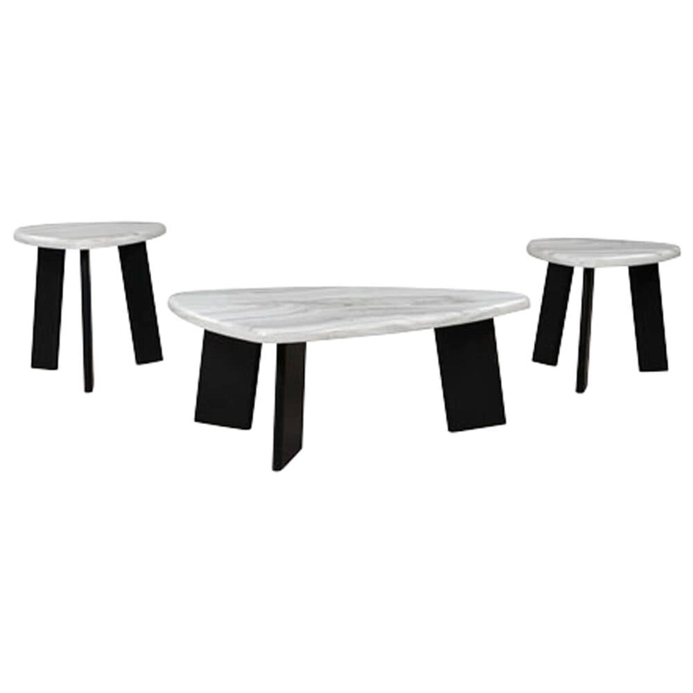 Ashley Lilyberg Occasional Table Set in Gray and Black (Set of 3), , large