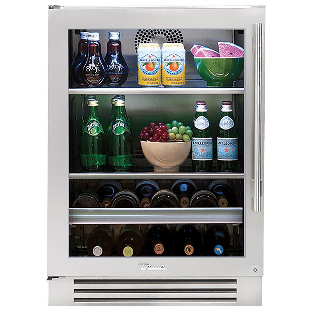 True Residential 5.6 Cu. Ft. Undercounter Beverage Center with Right Hinge and Glass Door in Stainless Steel, , large