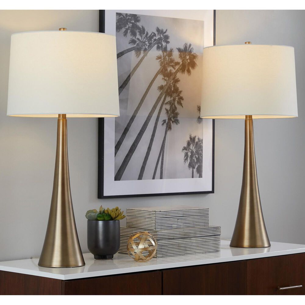 LumiSource Diana Metal Table Lamp in Matte Golden Bronze (Set of 2), , large