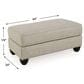 Ashley Asanti Chair and a Half with Ottoman in Fog, , large