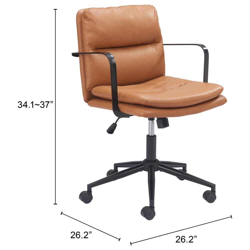 Zuo Modern Birao Office Chair in Black, , large