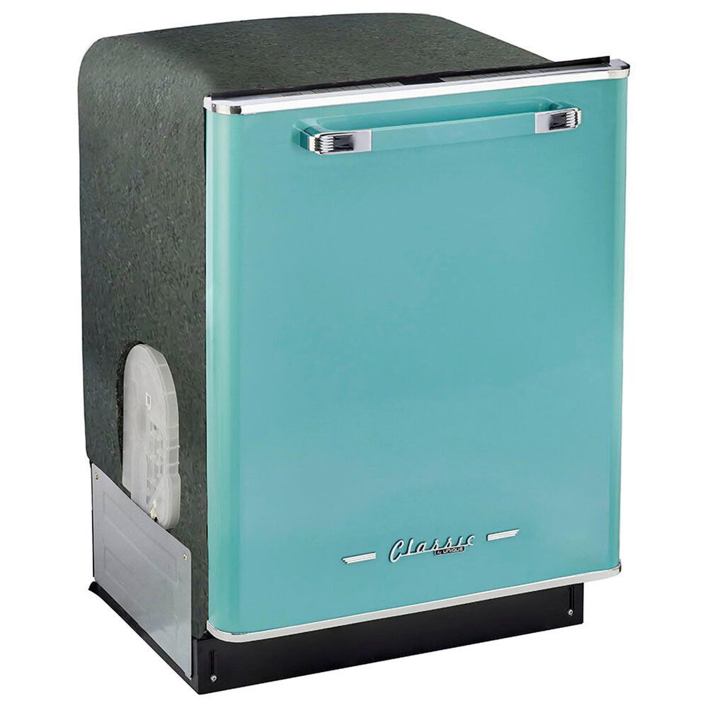 Unique Appliances Classic Retro 24" Top Control Dishwasher in Ocean Mist Turquoise, , large