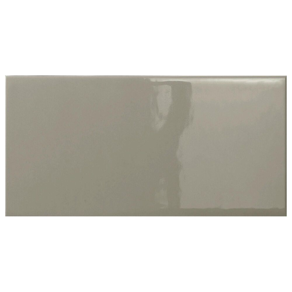 Emser Catch Taupe 4" x 10" Glossy Ceramic Tile, , large