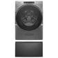 Whirlpool 5 Cu. Ft. Front Load Washer with 15.5" Laundry Pedestal in Chrome Shadow, , large