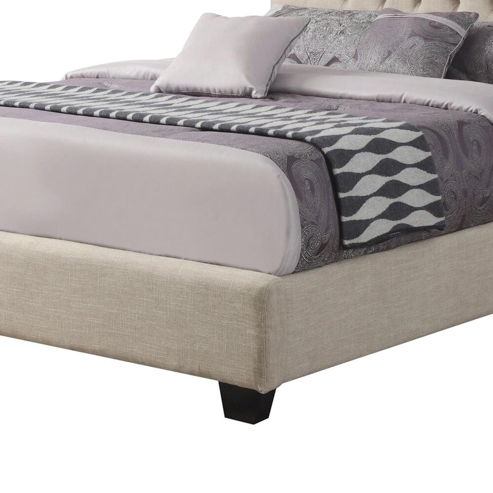 Pacific Landing Chloe King Upholstered Bed in Oatmeal, , large