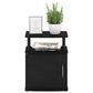 HOMLUX End Table with Open Shelf in Black, , large