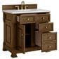 James Martin Vanities Brookfield 36" Single Bathroom Vanity in Honey Oak with 3 cm Ethereal Noctis Quartz Top and Rectangular Sink, , large
