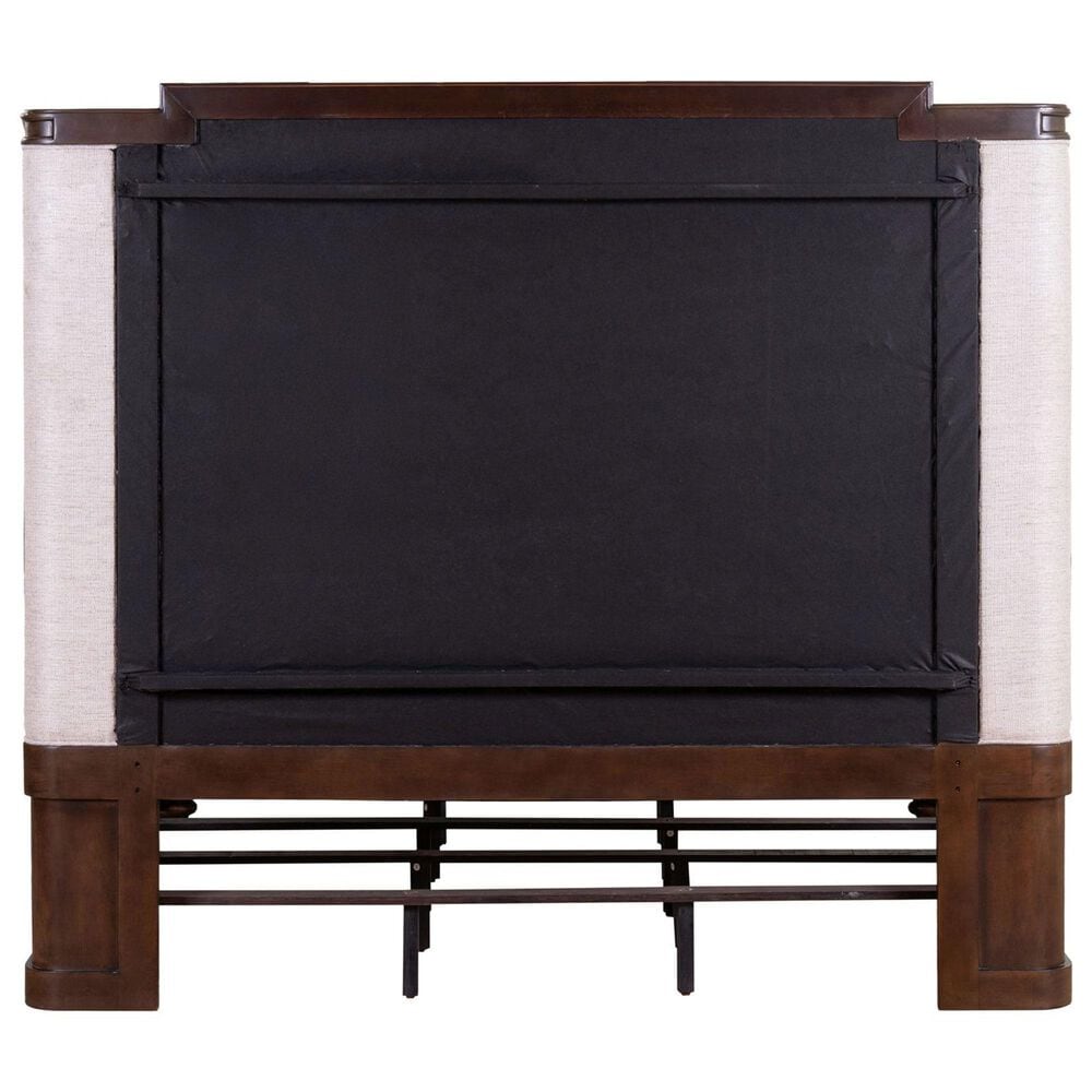 Belle Furnishings Provence Park 4-Piece Queen Upholstered Shelter Bedroom Set in Chateau Brown, , large