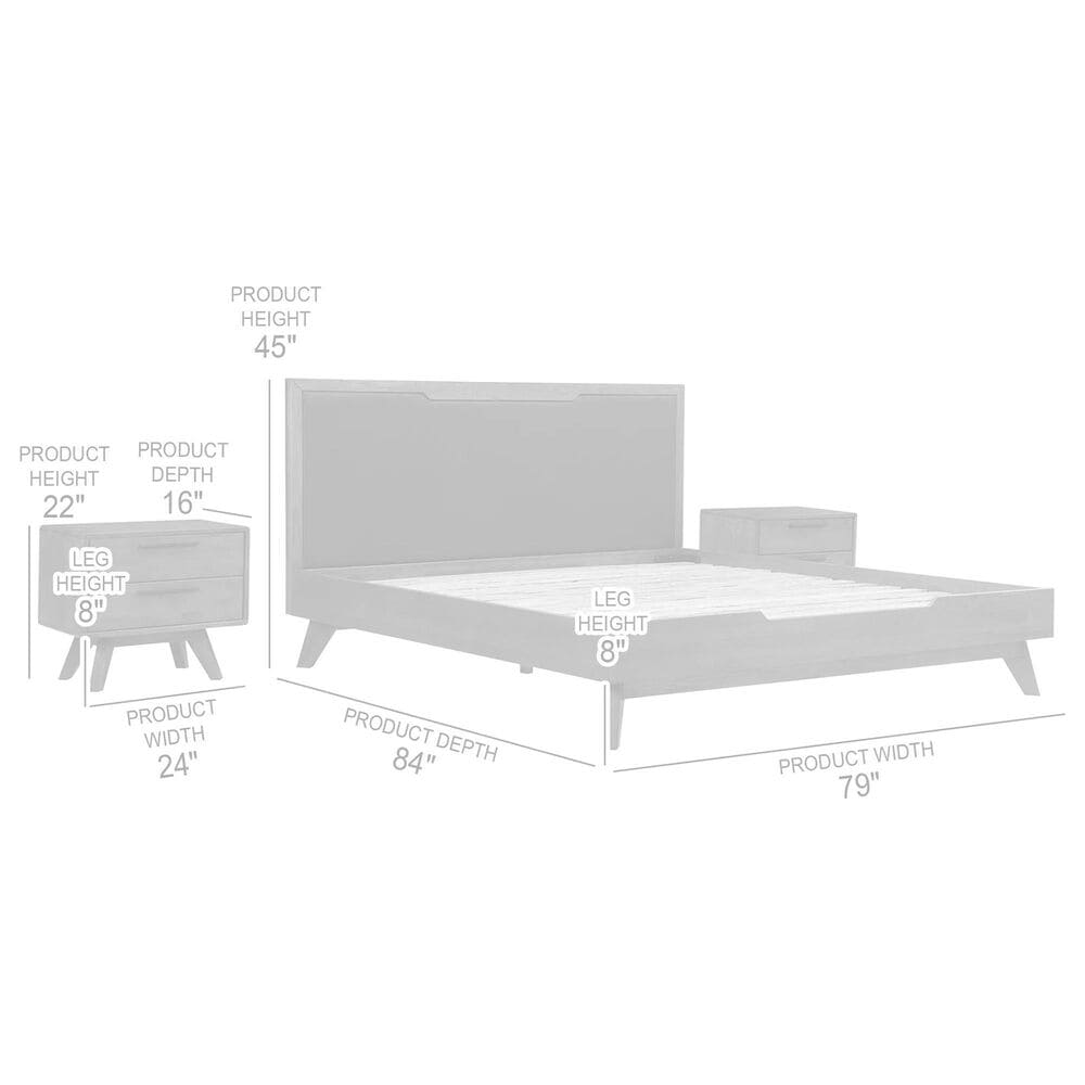 Blue River Astoria 3-Piece King Bed Set in Dark Brown, , large