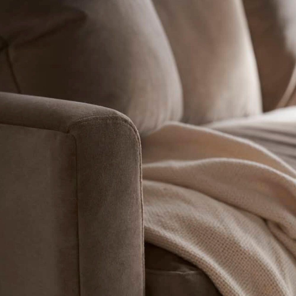 Rowe Furniture Lilah Stationary Sofa in Fawn Brushed Velvet, , large