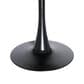 Leisuremod LeisureMod Bristol Dining table, Black Base with 36 Round Dark Walnut MDF top, , large