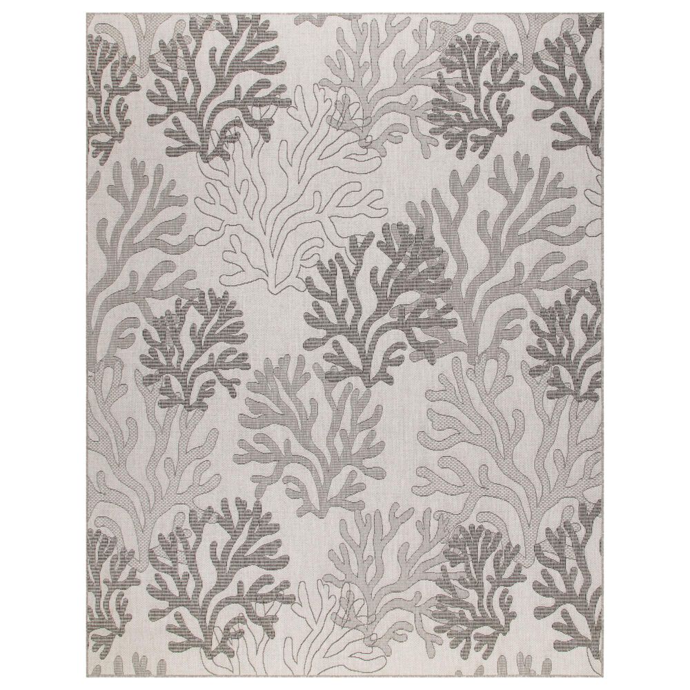 Nourison Garden Oasis Nautical Grey 8&#39; x 10&#39; Indoor/Outdoor Area Rug, , large