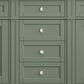James Martin Vanities Brittany 72" Double Bathroom Vanity in Smokey Celadon with Single Hole 3 cm White Zeus Quartz Top and Rectangular Sinks, , large