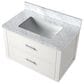 Lexora Home Castor 30" Single Bathroom Vanity in White with 2 cm White Carrara Marble Top and Rectangular Sink, , large