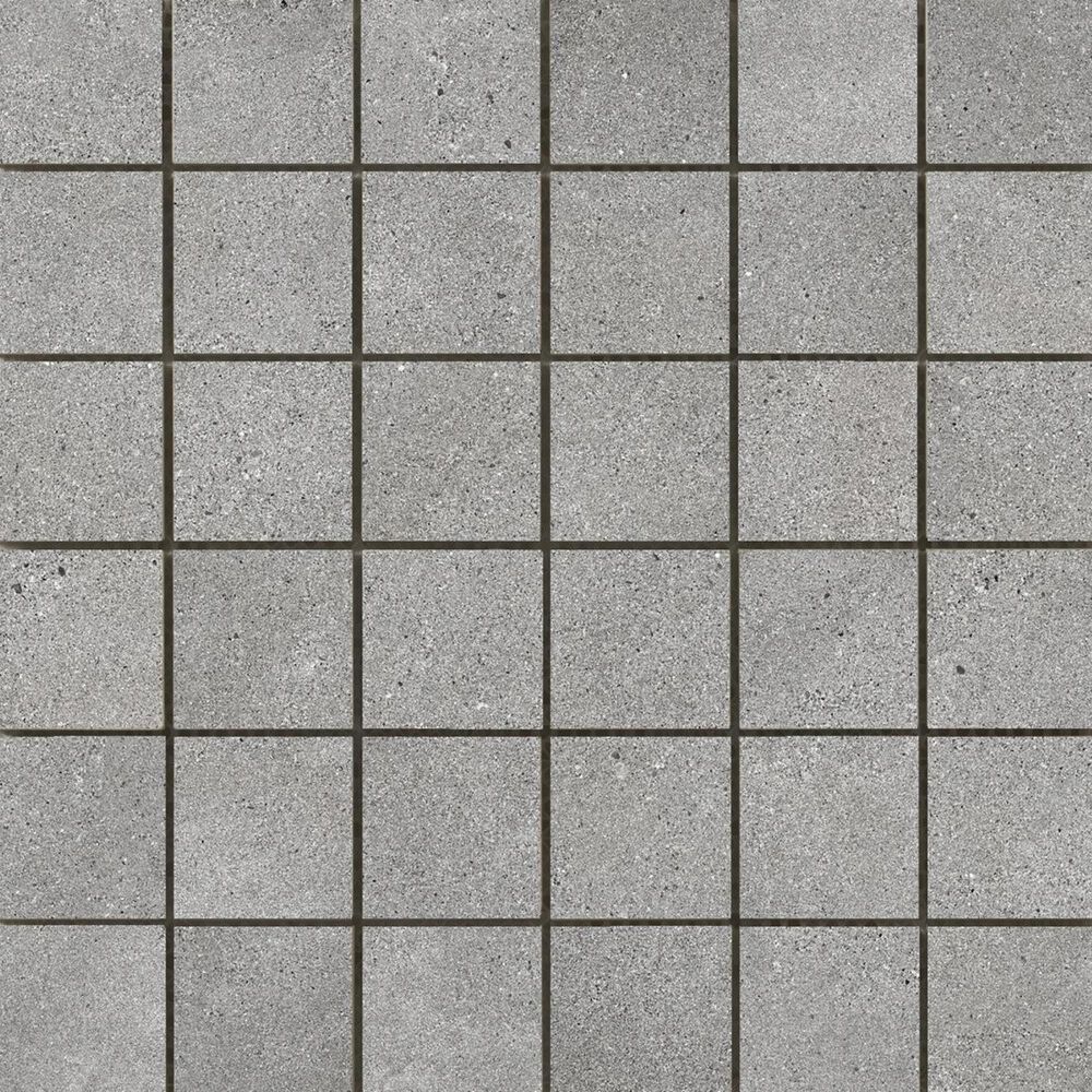 Emser Alpha Gray 13" x 13" Ceramic Mosaic Sheet, , large