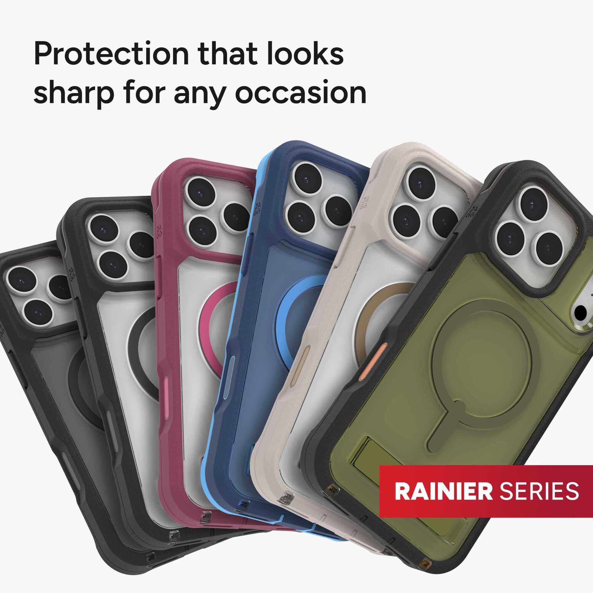 Zagg Rainier Snap MagSafe Case with Kickstand for Apple iPhone 17