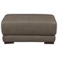 Bordeaux & Co 4-Piece Stationary Leather Living Room Set in Goodland Grey, , large