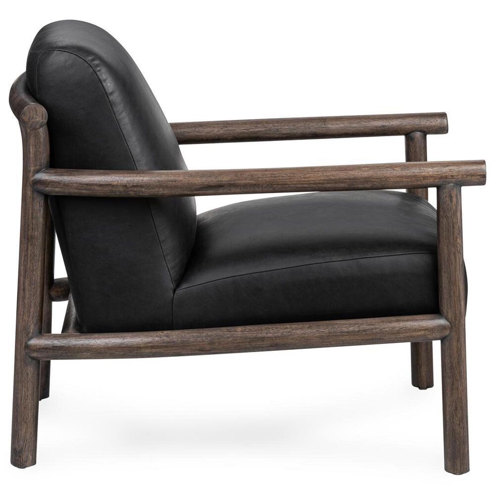 Classic Home Azoria Leather Accent Chair in Black, , large