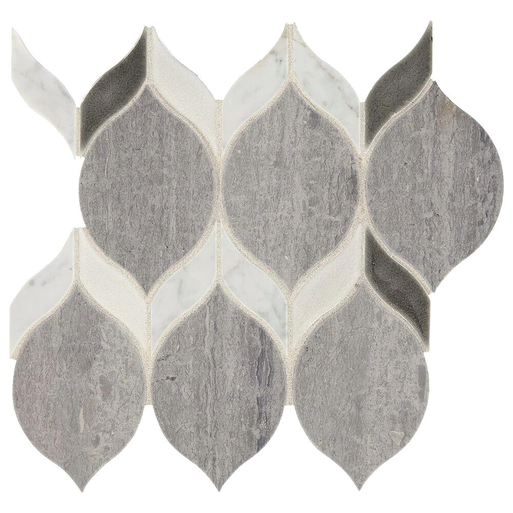 Dal-Tile Fonte Heather Harbor Blend 6" x 12" Natural Stone Mosaic Sheet, , large