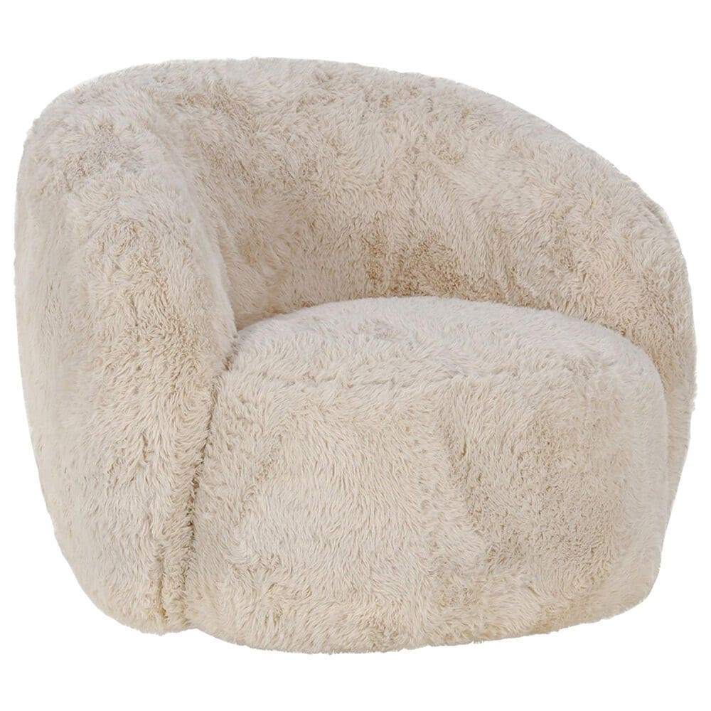 Classic Home Adley Plush Swivel Chair in Sand, , large