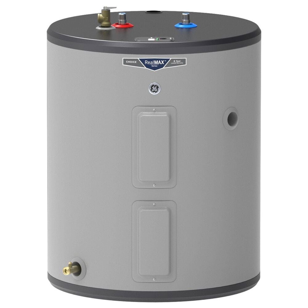 GE 36-Gallon Top Port Lowboy 4500W Electric Water Heater in Gray, , large