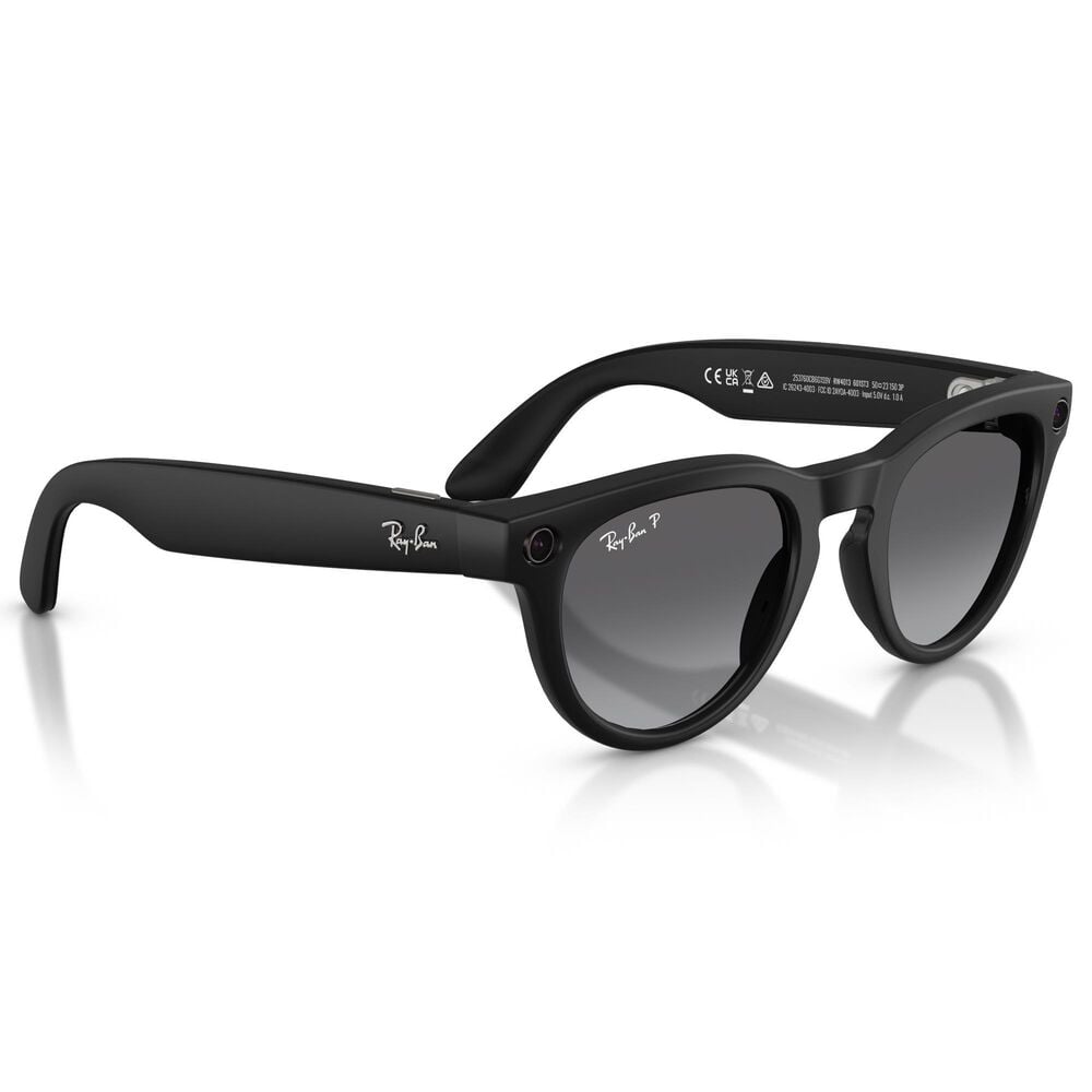 Rayban Glasses Headliner Gen 2 Sunglasses with Polarized Gradient Graphite Lenses in Matte Black, , large