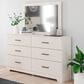 Ashley Stelsie 6 Drawer Dresser and Mirror in White, , large