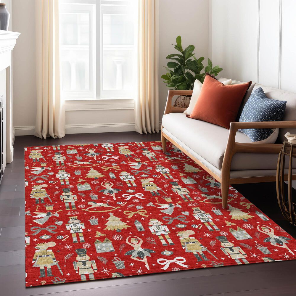 Dalyn Rug Company Wonderland WN35 Red 3&#39; x 5&#39; Area Rug, , large