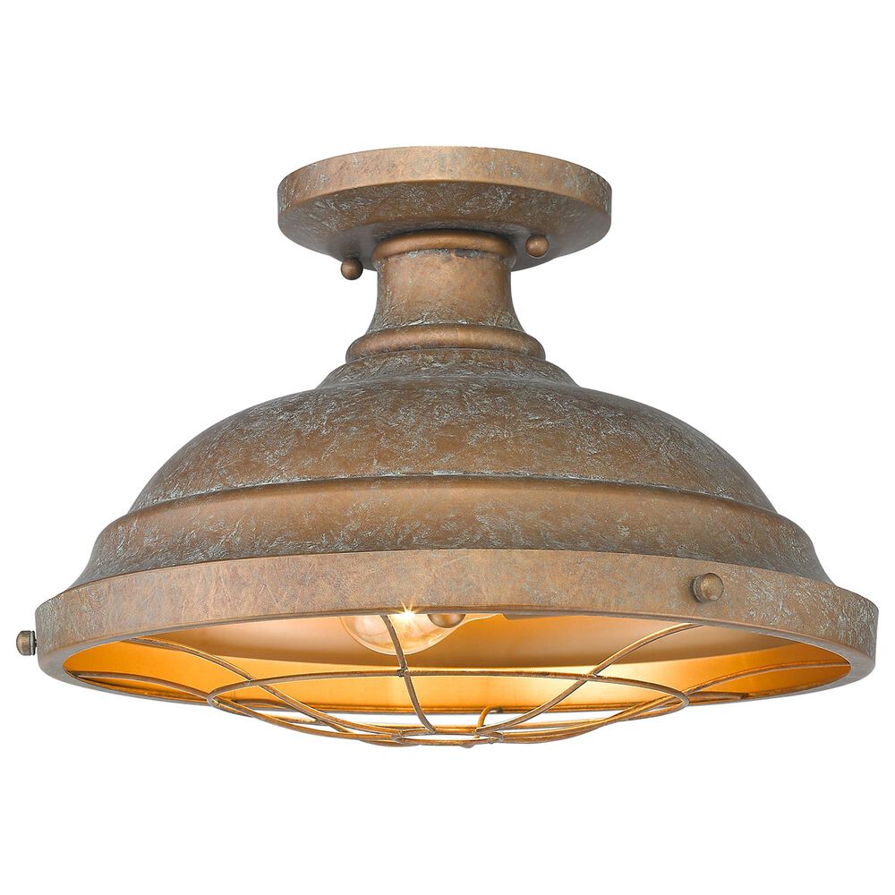 Golden Lighting Bartlett Semi-Flush in Copper Patina, , large