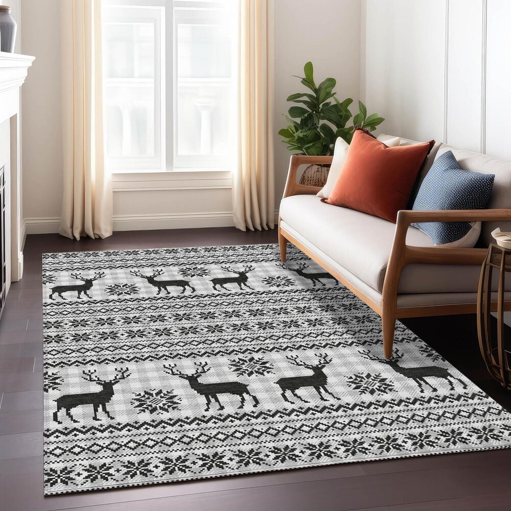 Dalyn Rug Company Wonderland WN28 5&#39; x 7&#39;6&quot; Silver Indoor/Outdoor Area Rug, , large