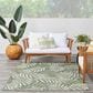 Nourison Garden Oasis GOA01 Green and Ivory 5" x 7" Indoor/Outdoor Area Rug, , large