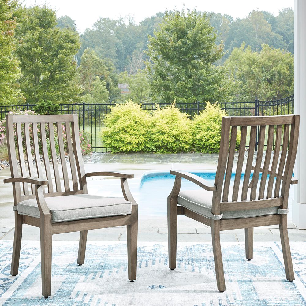 Ashley Rainier Ranch Arm Chair in Brown &#40;Set of 2&#41;, , large