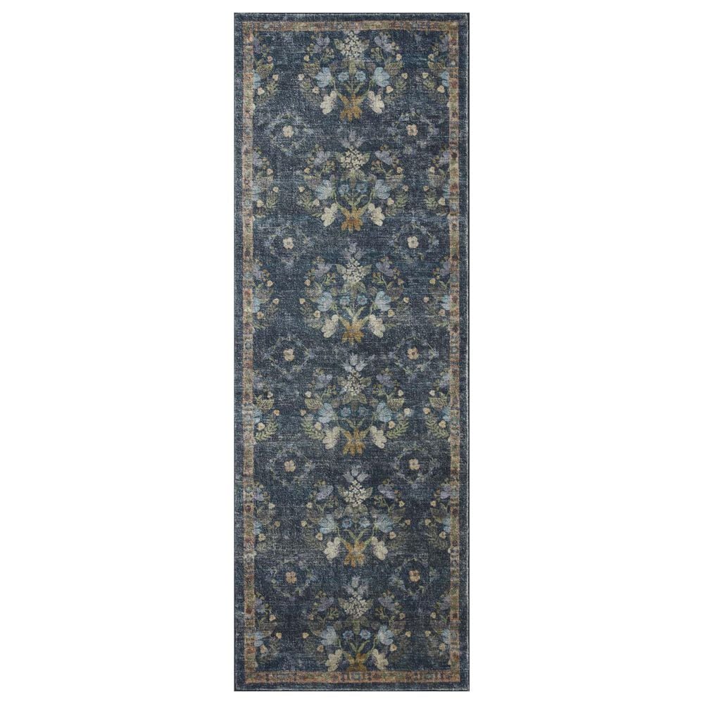 Rifle Paper Co. x Loloi Courtyard 2" x 5" Seville Navy Runner, , large